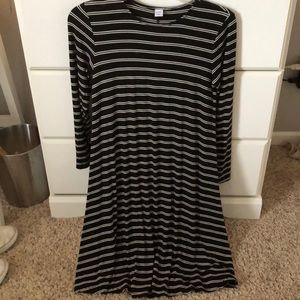 black and white striped old navy dress